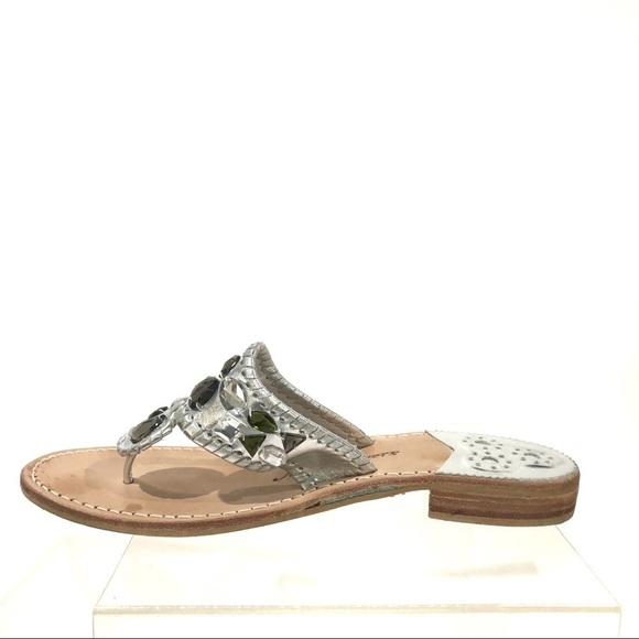 Jack Rogers Jeweled Gemstone Navajo Flat  Flip Flop Thong Sandals - Sz 10 HTF - Picture 9 of 11